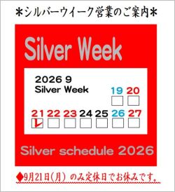 シルバーウイーク